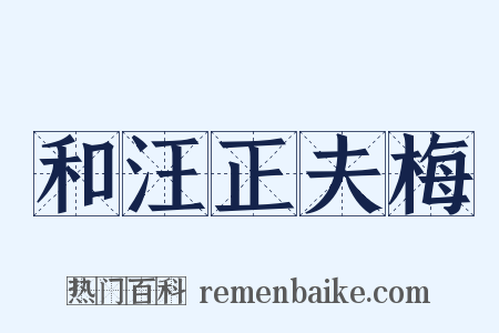 和汪正夫梅是什么意思的图片